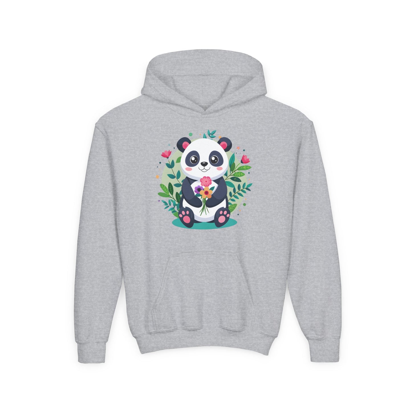 Youth Heavy Blend Hooded Sweatshirt - Adorable panda