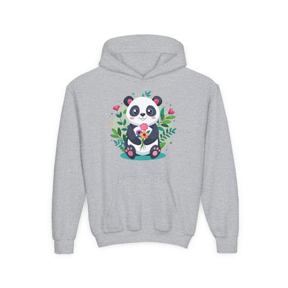 Youth Heavy Blend Hooded Sweatshirt - Adorable panda Printify
