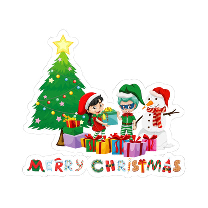 Kiss-Cut Stickers - Super kiddo preparing gifts - [[{"value":"Wonderwear Kid"}]]