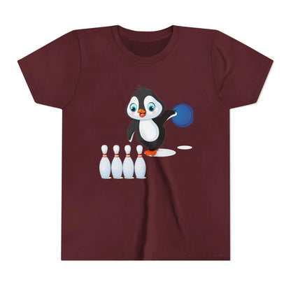 Penguin Bowling Youth Tee Printify