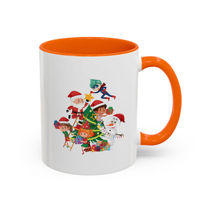 Accent Coffee Mug - Super kiddo making christmas tree - [[{"value":"Wonderwear Kid"}]]