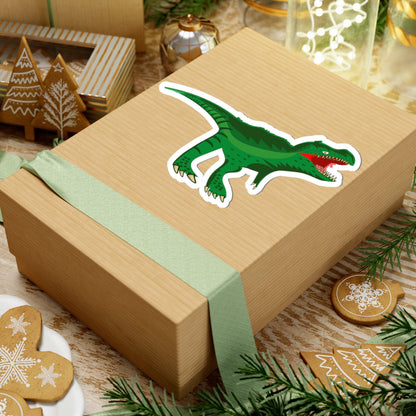 Kiss-Cut Vinyl Decals - Tyrannosaurus green Printify
