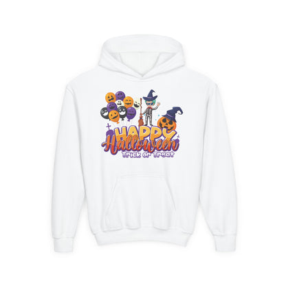 Youth Heavy Blend Hooded Sweatshirt - Happy halloween trick or treat - [[{"value":"Wonderwear Kid"}]]
