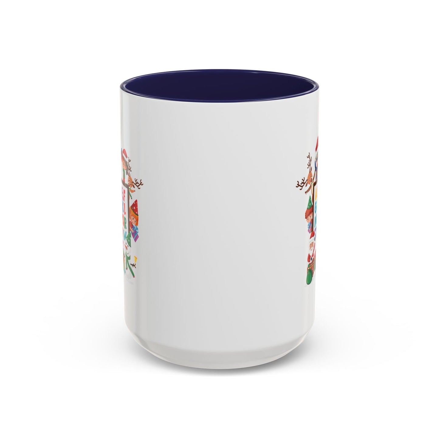 Accent Coffee Mug - Christmas alphabet with super kiddo