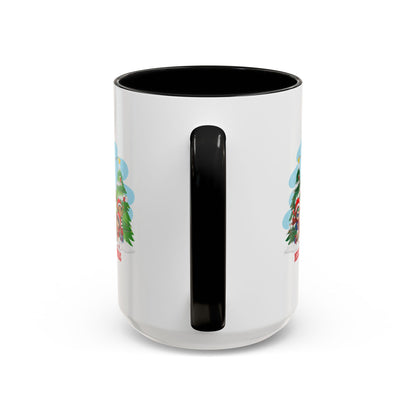 Accent Coffee Mug - Super kiddo with santa claus Merry christmas - [[{"value":"Wonderwear Kid"}]]