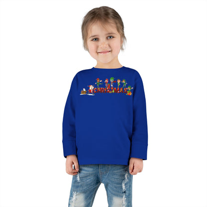 Toddler Long Sleeve Tee - Christmas with santa claus and friends - [[{"value":"Wonderwear Kid"}]]