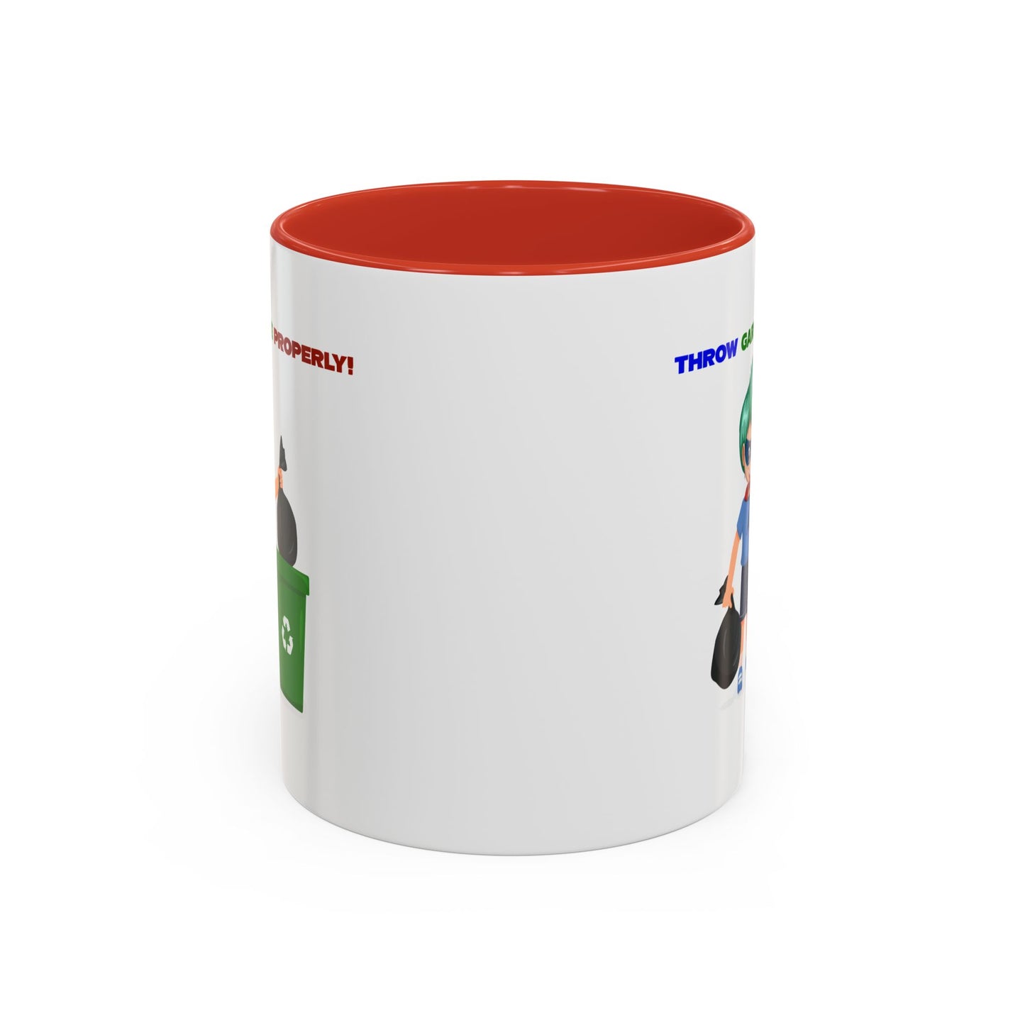 Accent Coffee Mug - Super kiddo taking trash out
