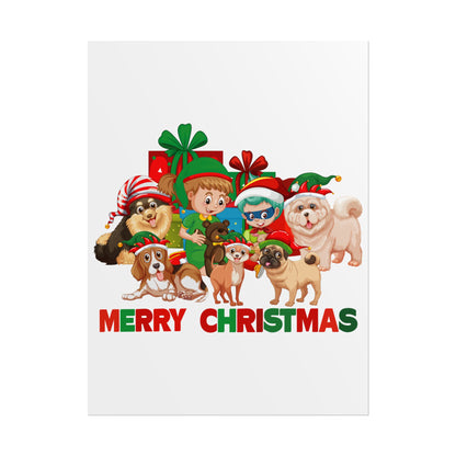 Rolled Posters - Christmas with super kiddo pet friends with text - [[{"value":"Wonderwear Kid"}]]