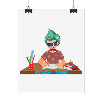 Rolled Posters - Super kiddo studying - [[{"value":"Wonderwear Kid"}]]