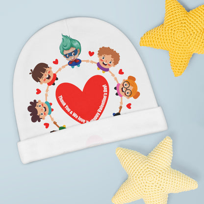 Baby Beanie (AOP) - Valentines - We love you - [[{"value":"Wonderwear Kid"}]]