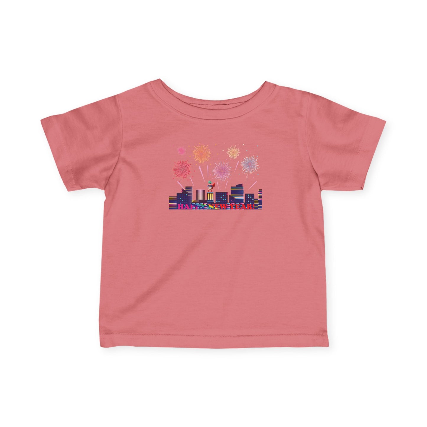 Infant Fine Jersey Tee - Super kiddo with fireworks with text - [[{"value":"Wonderwear Kid"}]]
