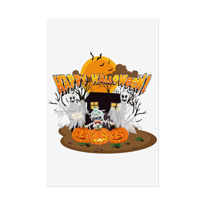 Rolled Posters - Super kiddo with ghost - [[{"value":"Wonderwear Kid"}]]