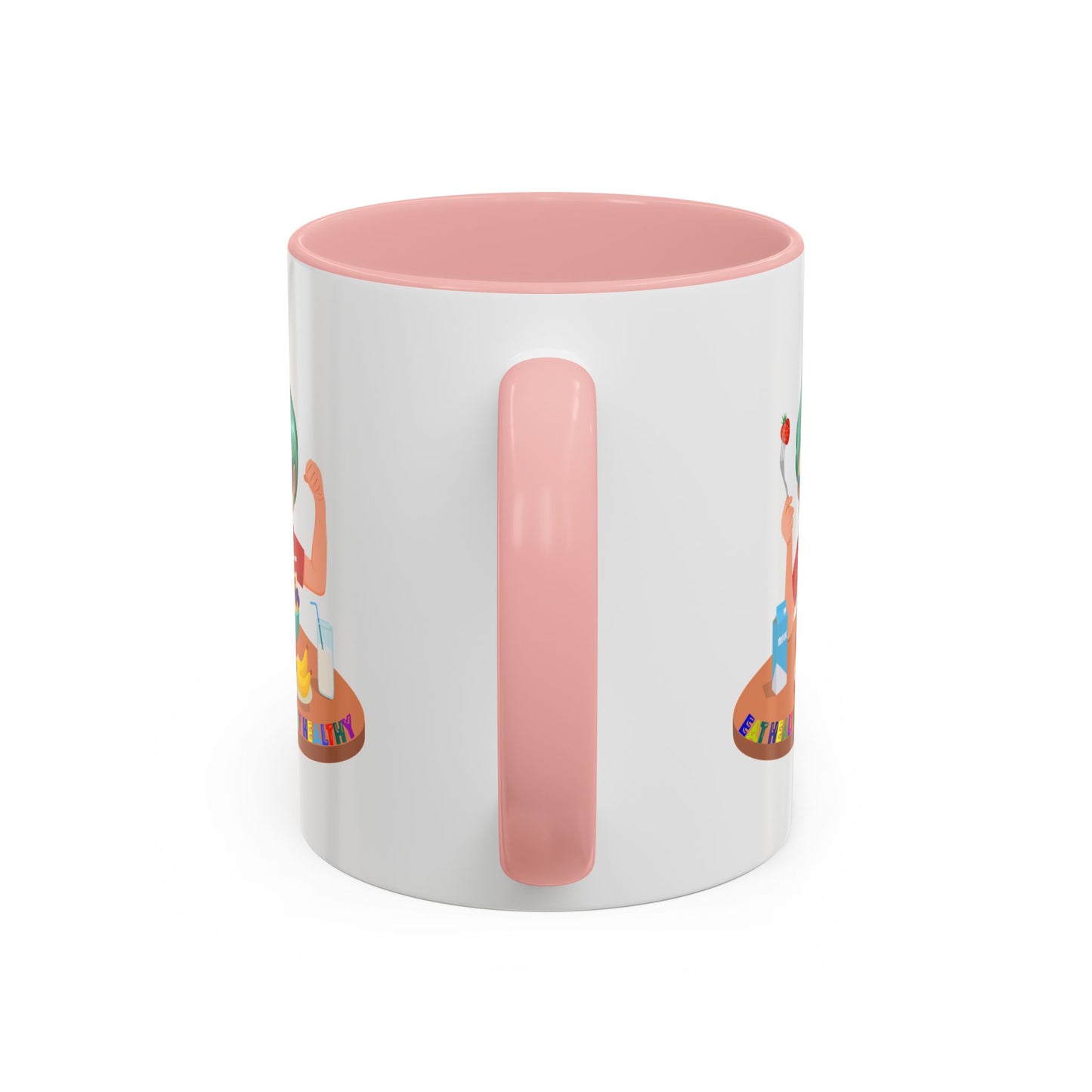 Accent Coffee Mug - super kiddo eating healthy food
