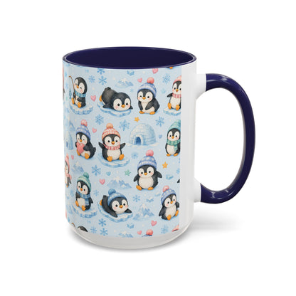 Accent Coffee Mug  (11/15 oz) - Penguin Winter Wonderland