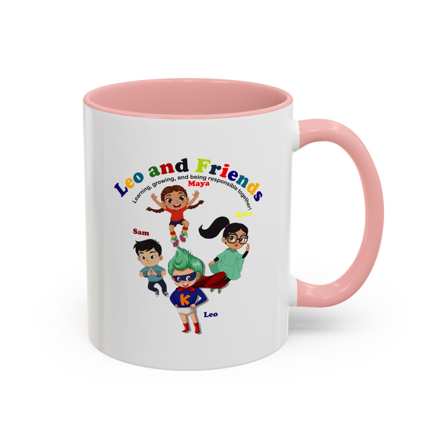 Accent Coffee Mug - Leo & Friends - Learning and growing