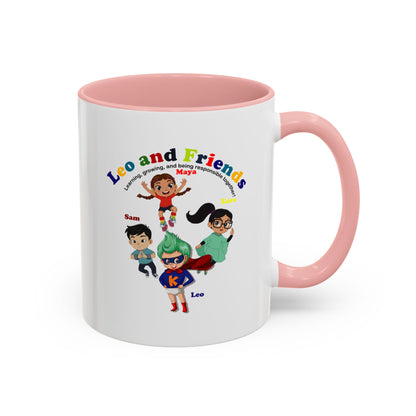 Accent Coffee Mug - Leo & Friends - Learning and growing - [[{"value":"Wonderwear Kid"}]]
