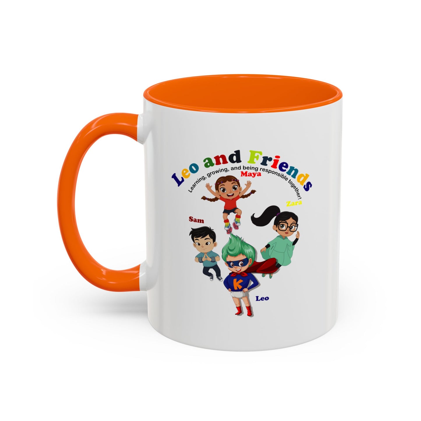 Accent Coffee Mug - Leo & Friends - Learning and growing