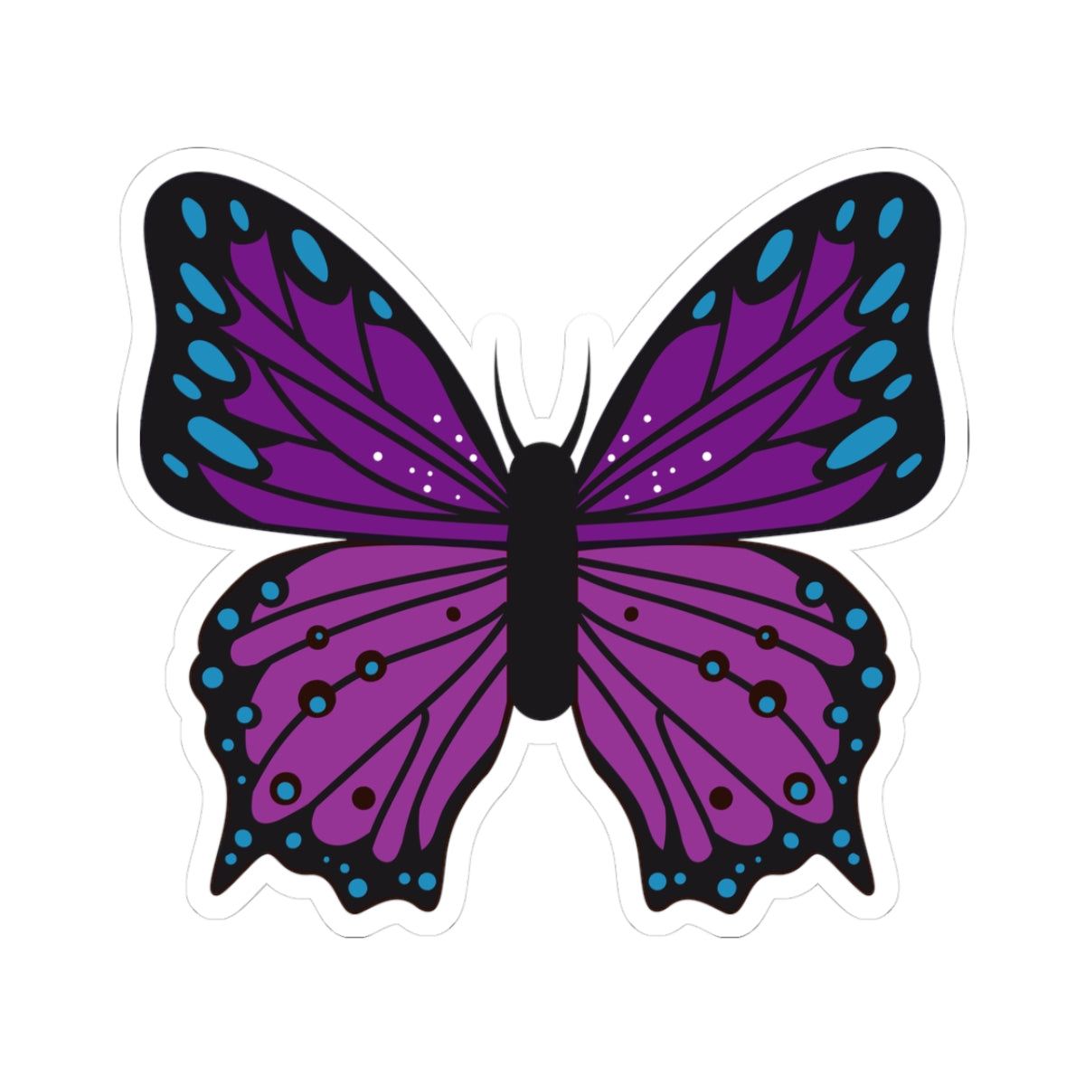 Kiss-Cut Stickers- Blue and purple butterfly