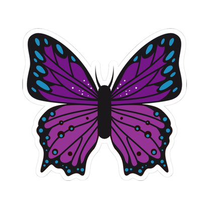 Kiss-Cut Stickers- Blue and Purple Butterfly Printify