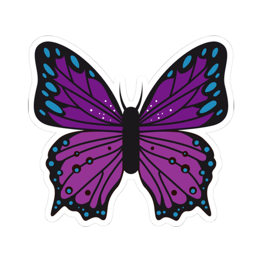 Kiss-Cut Stickers- Blue and purple butterfly