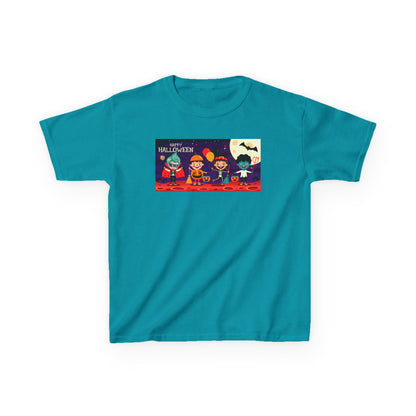 Kids Heavy Cotton™ Tee - Super kiddo with friends on holloween - [[{"value":"Wonderwear Kid"}]]
