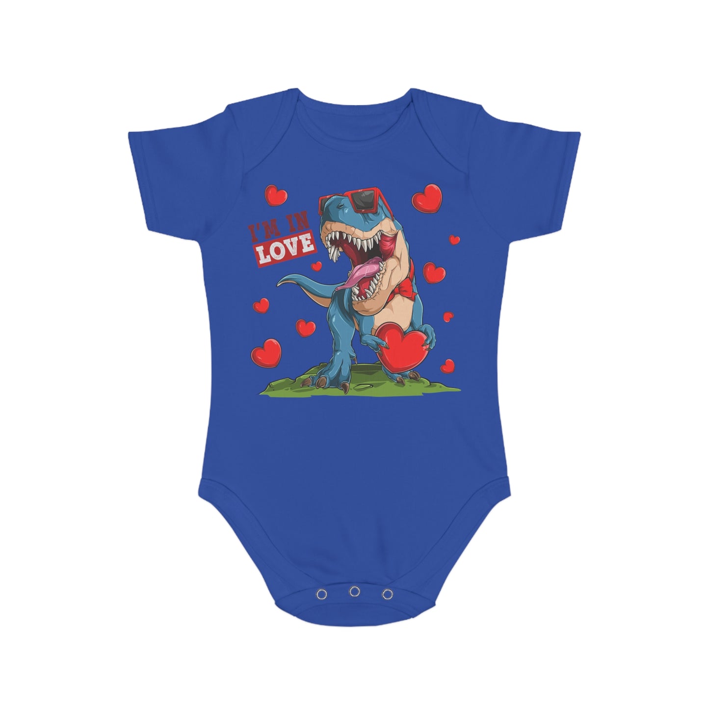 Infant Fine Jersey Bodysuit - Valentines -  Dinosaur - [[{"value":"Wonderwear Kid"}]]