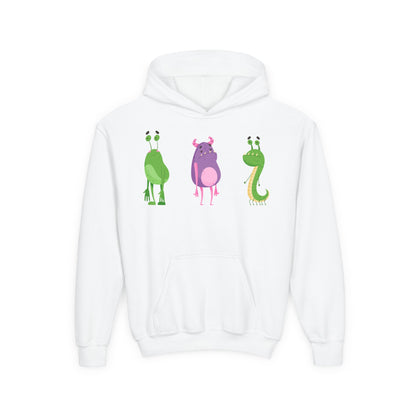 Youth Heavy Blend Hooded Sweatshirt -  Baby monsters Printify
