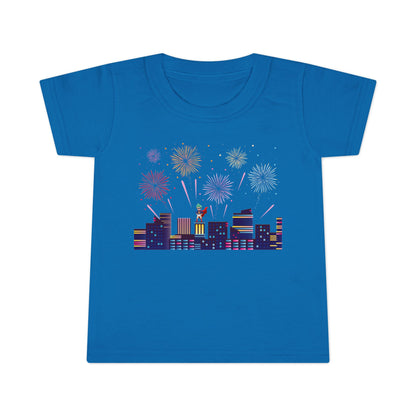 Toddler T-shirt - Super kiddo with fireworks - [[{"value":"Wonderwear Kid"}]]