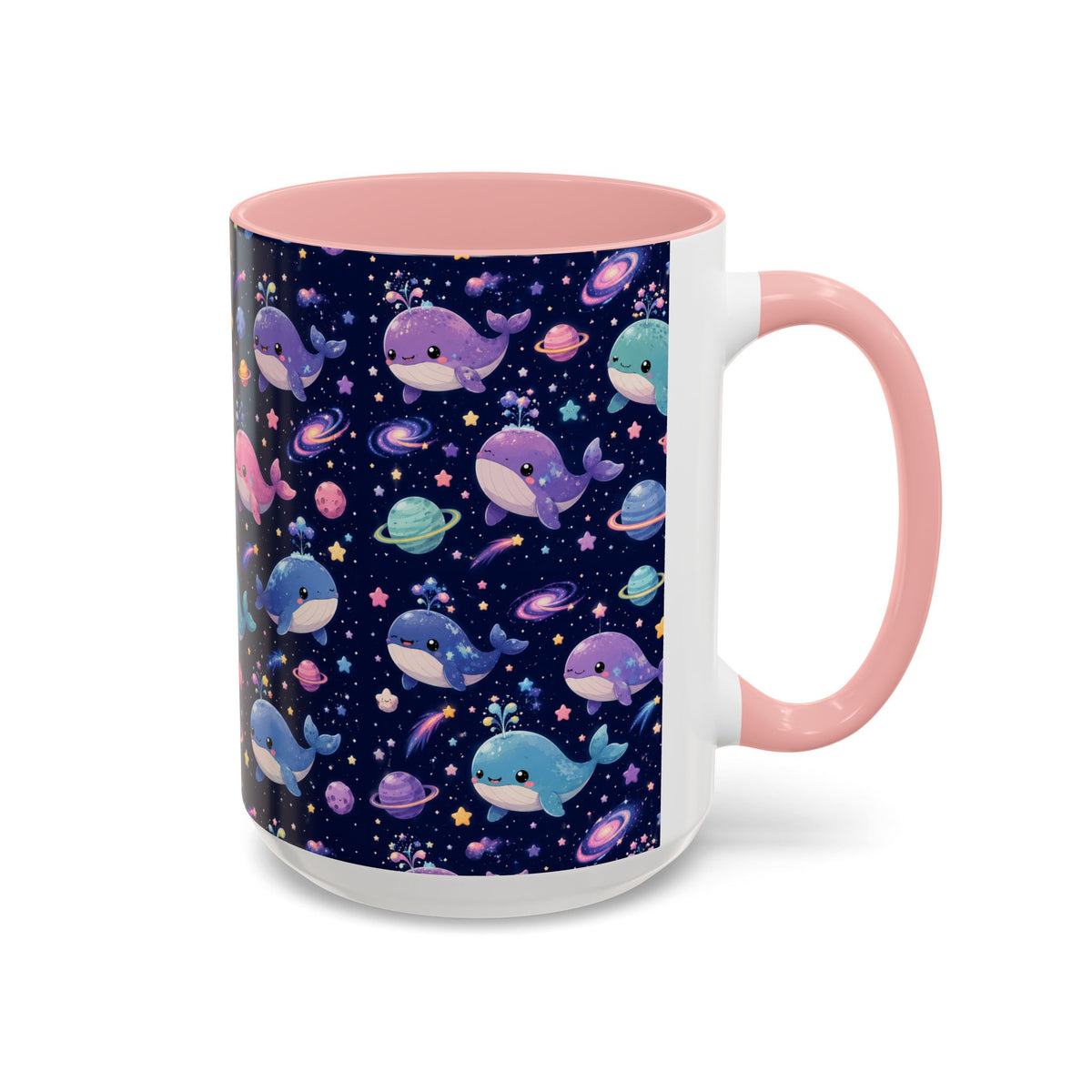 Accent Coffee Mug  (11/15 oz) - Cosmic Whale Adventure