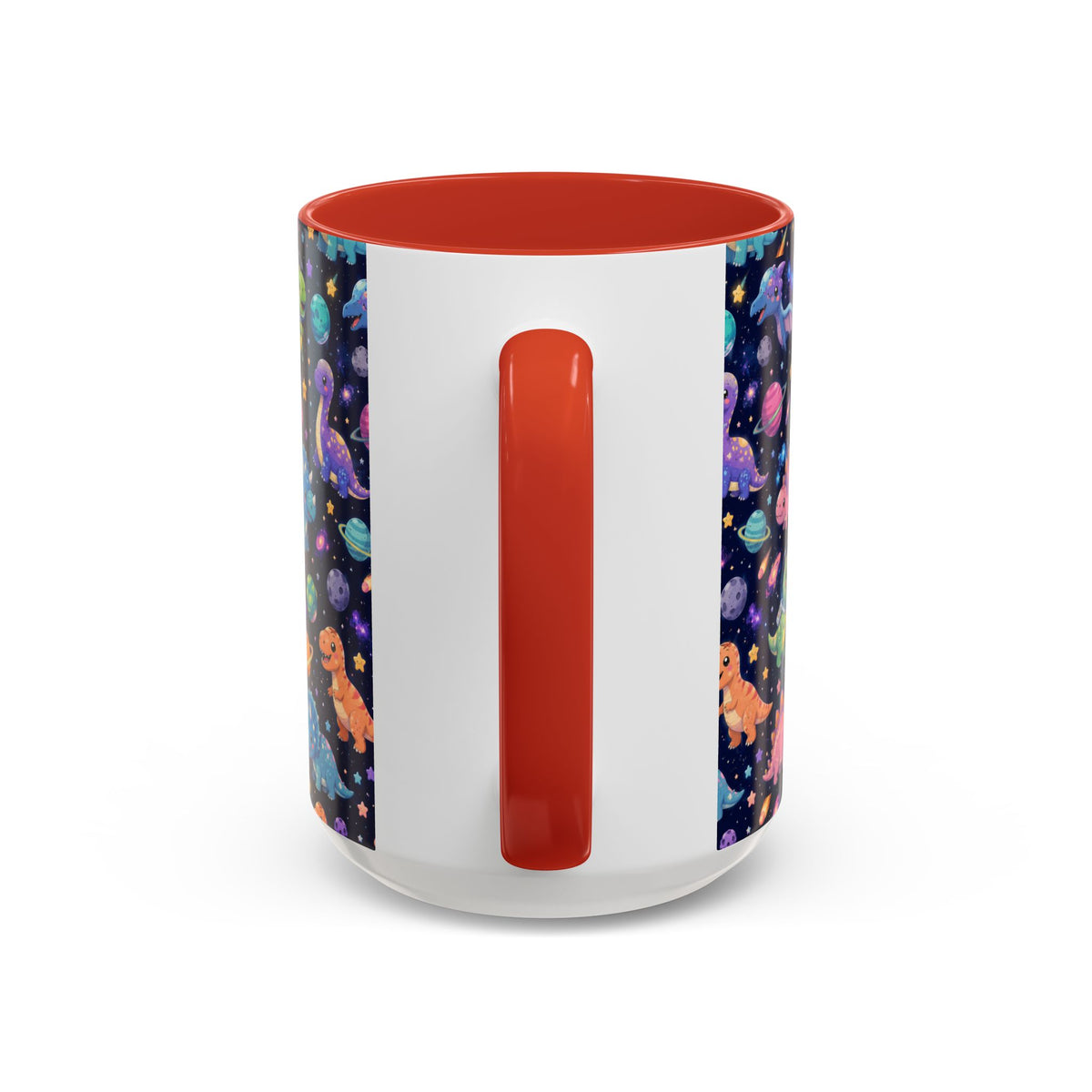 Accent Coffee Mug  (11/15 oz) - Cosmic dinosaurs