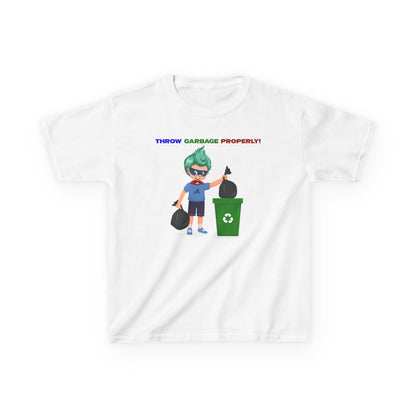 Kids Heavy Cotton™ Tee - Super kiddo taking trash out - [[{"value":"Wonderwear Kid"}]]
