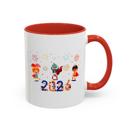 Accent Coffee Mug - Super kiddo and other hero - [[{"value":"Wonderwear Kid"}]]