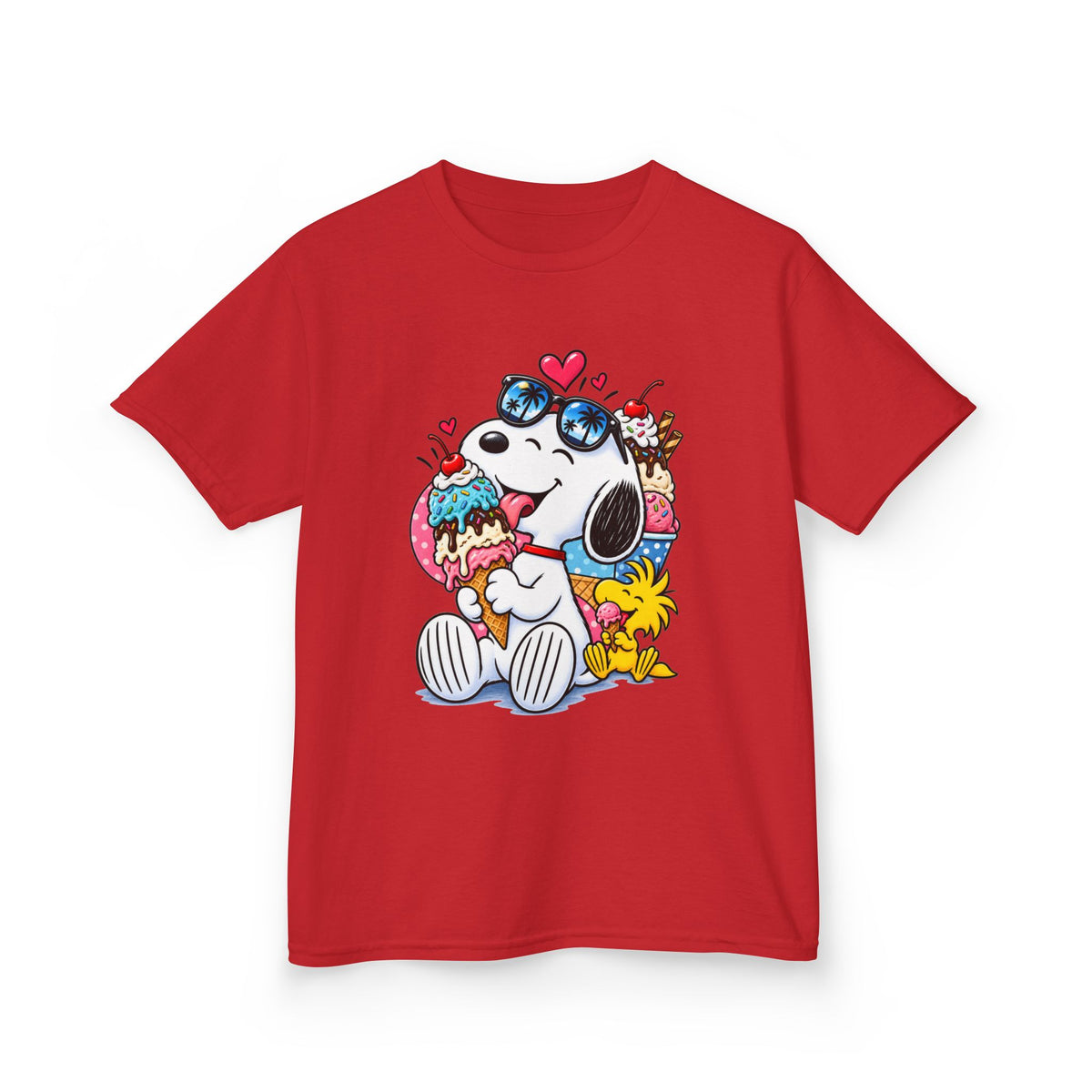 Kids Heavy Cotton™ Tee - Snoopy and Woodstock’s Ice Cream Day
