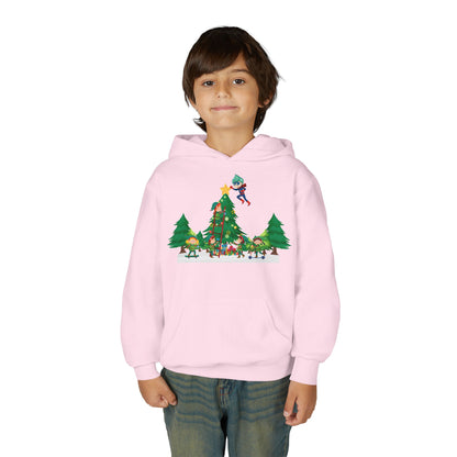 Youth Heavy Blend Hooded Sweatshirt - Super kiddo putting the stars - [[{"value":"Wonderwear Kid"}]]