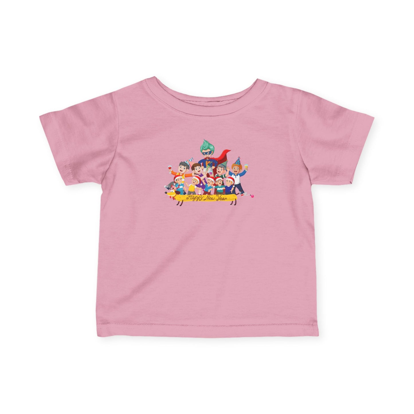Infant Fine Jersey Tee - Happy new year with friends - [[{"value":"Wonderwear Kid"}]]