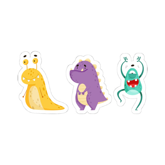 Kiss-Cut Vinyl Decals - Colorful monsters Printify