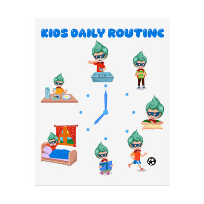 Rolled Posters - Super kiddo daily routine - [[{"value":"Wonderwear Kid"}]]