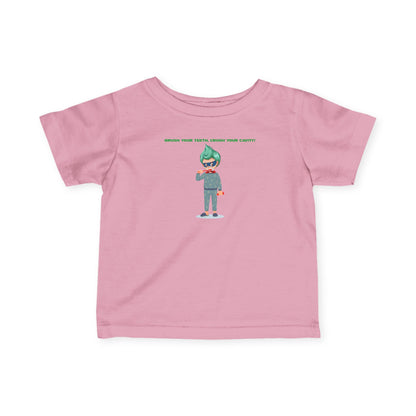 Infant Fine Jersey Tee - Super kiddo brushing teeth - [[{"value":"Wonderwear Kid"}]]