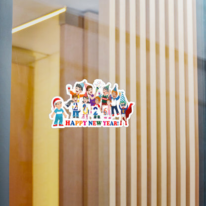 Christmas Kiss-Cut Vinyl Decals – Happy new year from super kiddo - [[{"value":"Wonderwear Kid"}]]