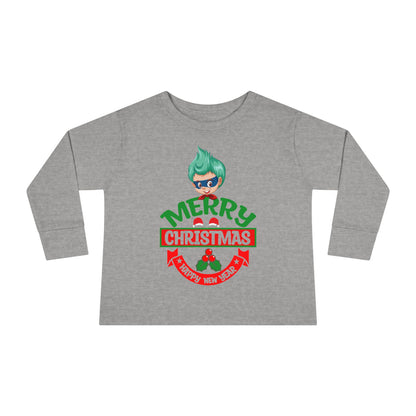 Toddler Long Sleeve Tee - Merry chridtmas from super kiddo - [[{"value":"Wonderwear Kid"}]]