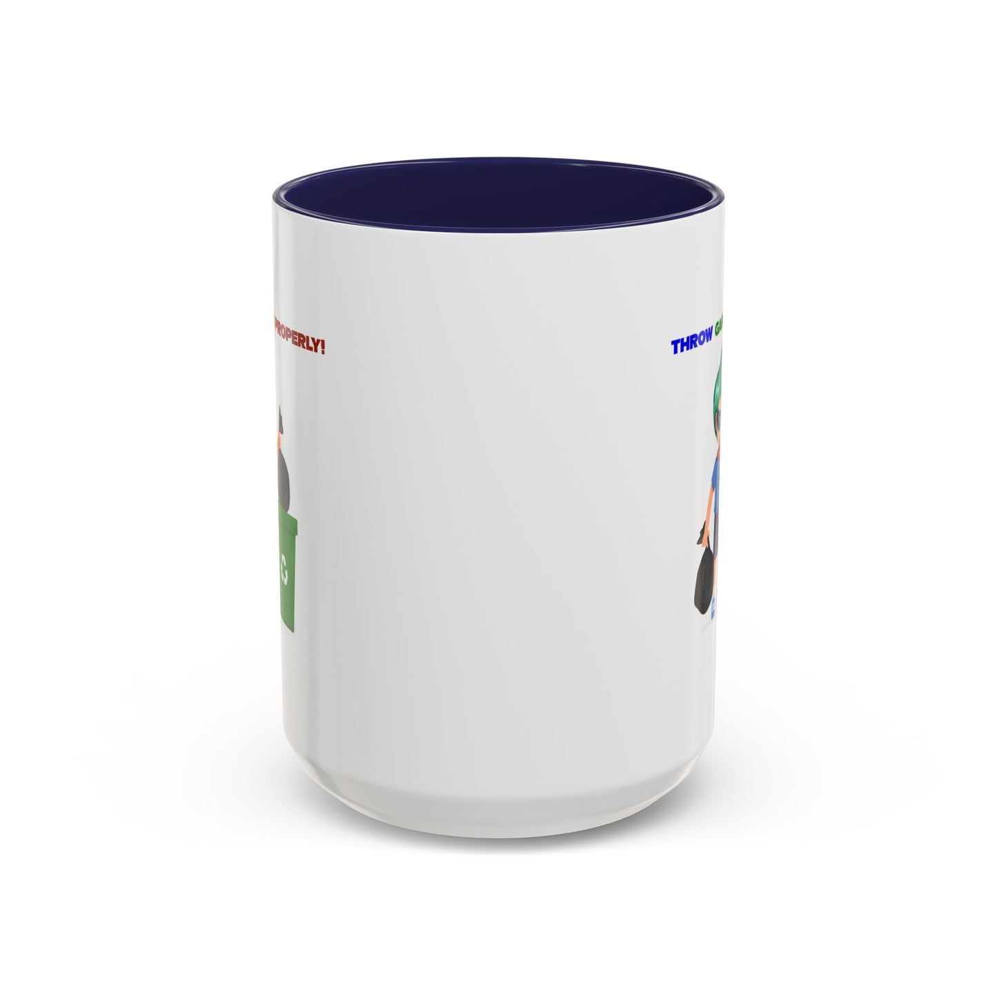 Accent Coffee Mug - Super kiddo taking trash out