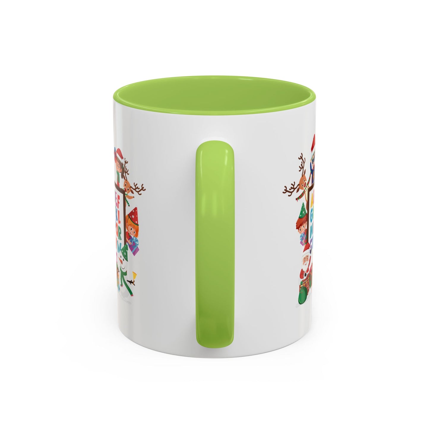 Accent Coffee Mug - Christmas alphabet with super kiddo