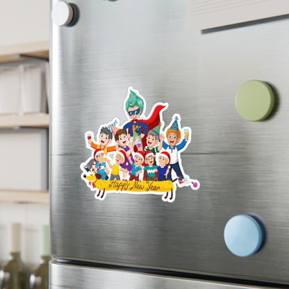 Christmas Kiss-Cut Vinyl Decals – Happy new year with friends - [[{"value":"Wonderwear Kid"}]]