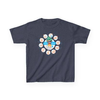 Kids Heavy Cotton™ Tee - Super kiddo hand washing steps - [[{"value":"Wonderwear Kid"}]]