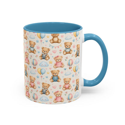 Accent Coffee Mug  (11/15 oz) - Pastel Teddy Bear Nursery
