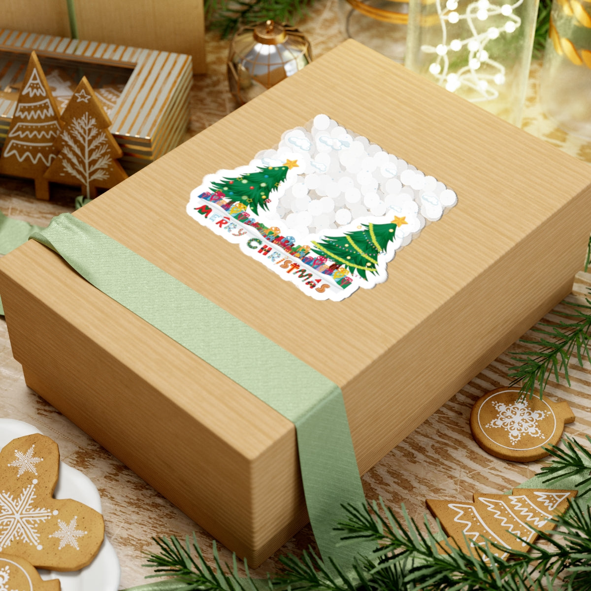 Kiss-Cut Stickers - Christmas and snowing - [[{"value":"Wonderwear Kid"}]]