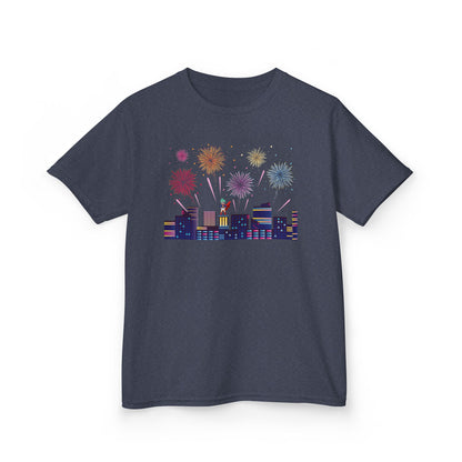 Kids Heavy Cotton™ Tee - Super kiddo with fireworks - [[{"value":"Wonderwear Kid"}]]