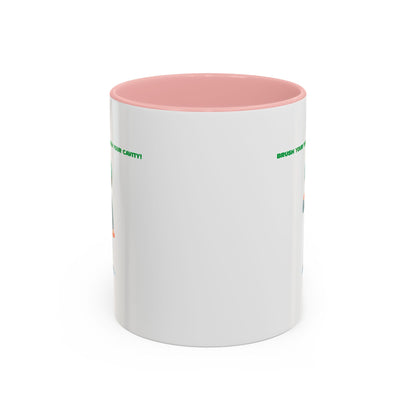 Accent Coffee Mug - Super kiddo brushing teeth - [[{"value":"Wonderwear Kid"}]]