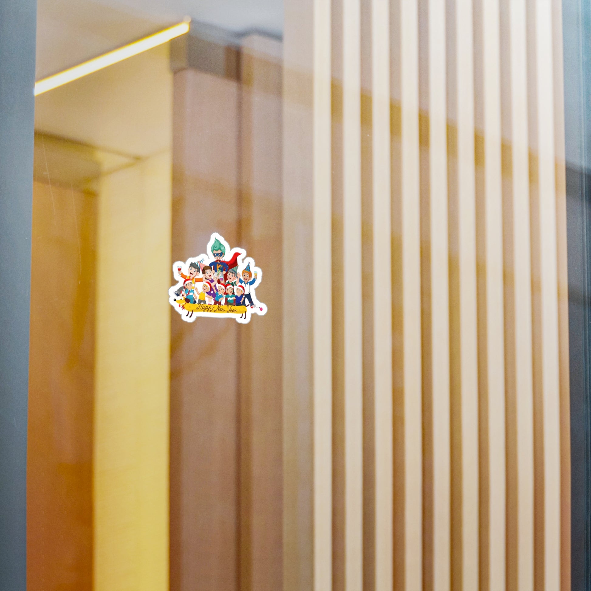 Christmas Kiss-Cut Vinyl Decals – Happy new year with friends - [[{"value":"Wonderwear Kid"}]]