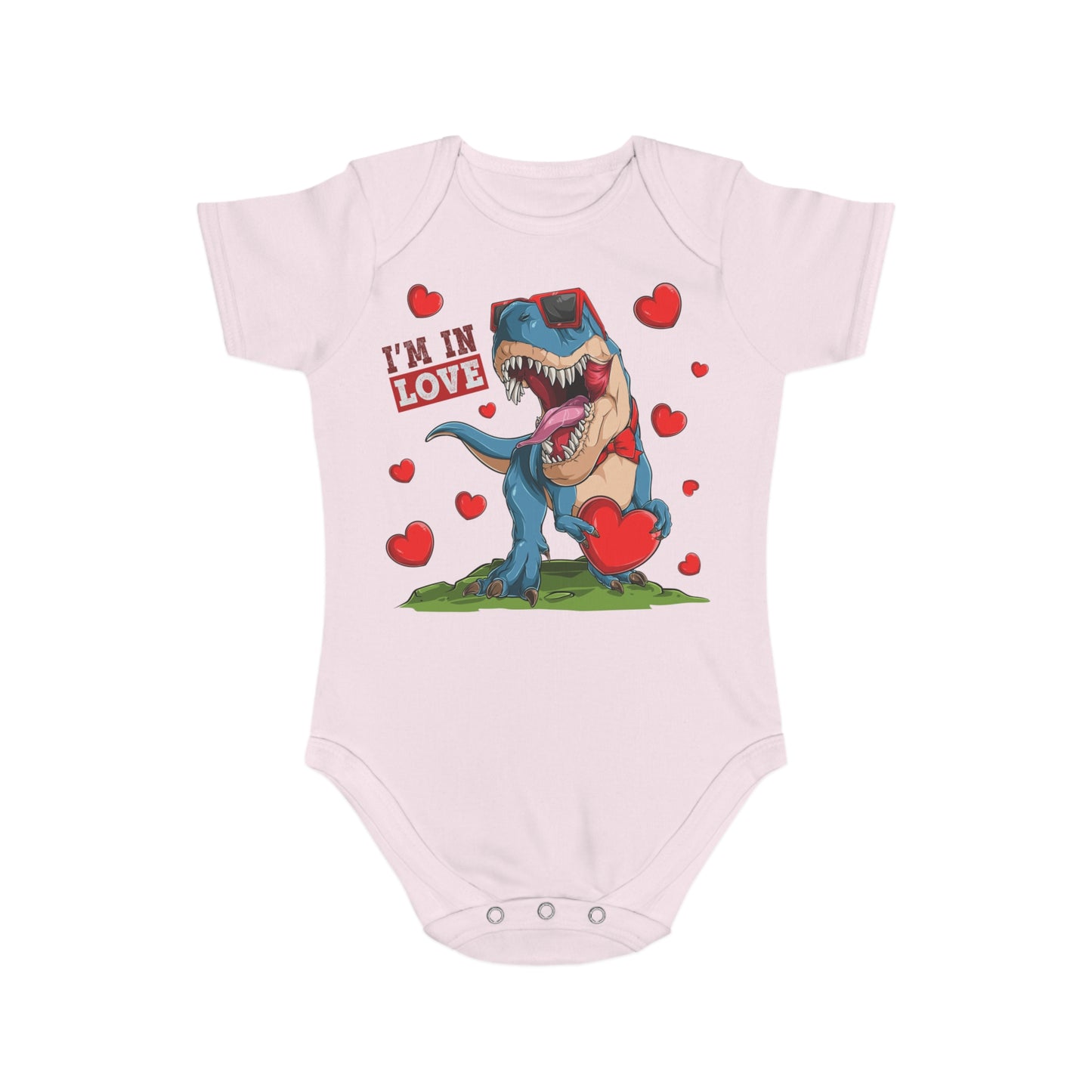 Infant Fine Jersey Bodysuit - Valentines -  Dinosaur - [[{"value":"Wonderwear Kid"}]]